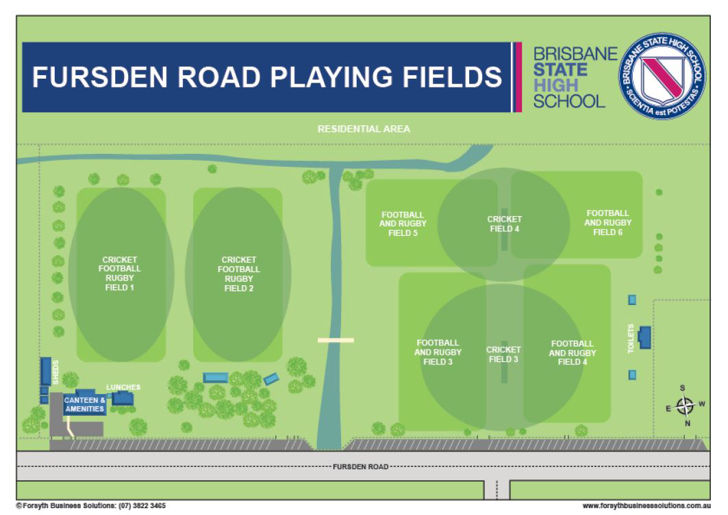 Map of the Fursden Road Playing Fields