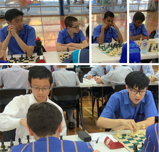 BSHS students competing in the State Chess Championships 2020